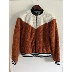 Nike Sportswear Women's Sherpa Fleece Bomber Jacket Sz Medium CJ5030-246